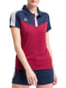 erima Damen Squad Poloshirt in new navy/bordeaux/silver grey