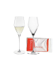 Spiegelau 2er Set Champagnergläser + Poliertuch Definition 250 ml transparent in transparent