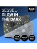 Lumaland Kindersitzsack Glow in the dark grau vakuumiert grau