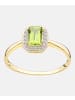 Diamant L'éternel Cluster-Ring aus 375 Gelbgold mit Diamant mit Peridot