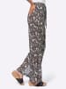 Heine Druckhose in schwarz-sand-bedruckt