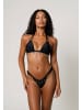 Moda Minx Bikinioberteil Gold Shells Double Strap Triangle Top in Black