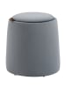 HOMCOM Aufbewahrungs-Ottomane-Ø44 x 47,5Hcm-Grau