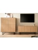 Furn.Design Wohnwand Stone Eiche, Wohnkombination 2-teilig 280 cm, mit Push-to-Open