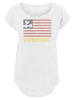 F4NT4STIC Long Cut T-Shirt Woodstock USA Flag' in weiß