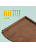 relaxdays Eckregal in Dunkelbraun - (B)30 x (H)3 x (T)30 cm