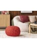 Beliani Pouf HOPA in Rot - (W) 45 x (H) 35 x (L) 45 cm