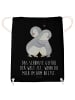 Mr. & Mrs. Panda Sportbeutel Pinguine Kuscheln mit Spruch in Schwarz