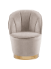 Beliani Sessel ALBY in Beige/Gold - (W) 56 x (H) 72 x (L) 61 cm
