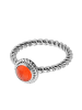 Nenalina Ring 925 Sterling Silber Geburtsstein, Geburtsstein - Juli in Orange