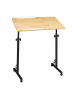 relaxdays Laptoptisch in Natur - (B)80 x (H)110 x (T)50 cm