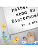 Mr. & Mrs. Panda Handtuch Baumwolle Bierbrauer Herz mit Spruch in Weiß