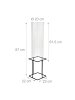 relaxdays Fischsäule in Transparent/ Grau - (H)61,5 x Ø 20 cm