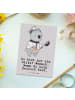 Mr. & Mrs. Panda Postkarte Beikoch Herz mit Spruch in Grau Pastell