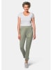 GOLDNER Joggpant 7/8 Jersey-Stretch in baummoos
