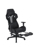 home24 home24 Gamingchair aus Kunststoff und Textil in Schwarz - 74 x 71 x 122 cm in Anthrazit / Schwarz
