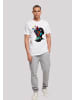 F4NT4STIC T-Shirt Schmetterling Silhouette TEE UNISEX in weiß