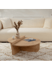 CALICOSY 2er-Set Tischs  in Helles Holz  - (W) 90  x (H) 35  x (L) 90  cm