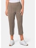 GOLDNER Sportive 7/8-Hose mit Biesen in taupe