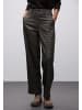 Street One Karierte Straight Leg Hose in Braun