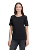 BETTY & CO Basic Shirt mit Rundhalsausschnitt in Schwarz