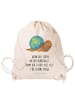 Mr. & Mrs. Panda Jutebeutel Schnecke Sir mit Spruch in Creme