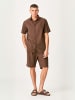 TeeShoppen Hemd Linen Blend in Coffee