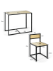 COSTWAY Bartisch 3 tlg. Set in Beige