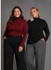 Laura Scott Rollkragenshirt in schwarz + dunkelrot