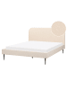Beliani Doppelbett FLAYAT in Beige/Schwarz - (W) 173 x (H) 109 x (L) 215 cm