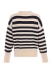 VINAJA Women Sweater in Wollweiss Marine