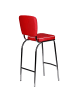 FineBuy Barstuhl in Rot / Kunstleder / 40x38x110