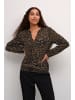 Kaffe Langarm-Bluse KAditte in Major Brown/Black Leopard