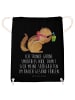 Mr. & Mrs. Panda Gym-Rucksack Eichhörnchen Smoothie mit Spruch in Schwarz