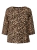 Zero  Leobluse mit Rundhalsausschnitt in BeigeBlack