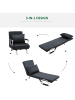 HOMCOM Schlafsofa in Schwarz 65L x 69B x 80H cm