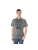COSTUME NATIONAL Grau Baumwolle Herren Hemd mit Italienisch Kragen