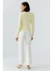 Oui Strickjacke in white yellow