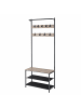 VASAGLE Garderobenständer Barnet-old in Greige-schwarz - (B)64 x (H)180 x (T)32.2 cm