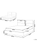 Beliani 2-tlg Doppelbett BATILLY in Grau