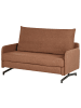 Beliani 2-Sitzer Sofa BELFAST in Rot/Schwarz - (W) 147 x (H) 68 x (L) 80 cm