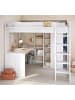 Parisot Hochbett mit Kleiderschrank und Schreibtisch Bett 90 x 200 cm