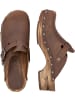 Sanita Comfortwear Clog "Wood-Kristel Open" in Braun