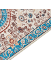 Beliani Kurzflor GORDES in Beige/Blau - (W) 60 x (L) 200 cm