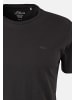 S. Oliver T-Shirt Basic in Weiß / schwarz