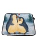 Mr. & Mrs. Panda Notebook Sleeve Pinguin umarmen Design ohne Spruch in Weiß