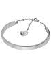 Adeliás Damen Armband – Armreif aus Edelstahl mit Strass Steinchen 21,5 cm in silber