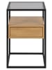 ebuy24 Nachttisch Randolf Rauchfarben, eiche Dekor 40 x 35 cm
