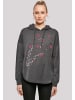 F4NT4STIC Oversized Hoodie Blumen Ranke in charcoal