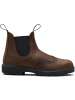 Blundstone Chelsea Boot "#2444 Brogued Antique Brown Leather (Classics Series)" in Braun